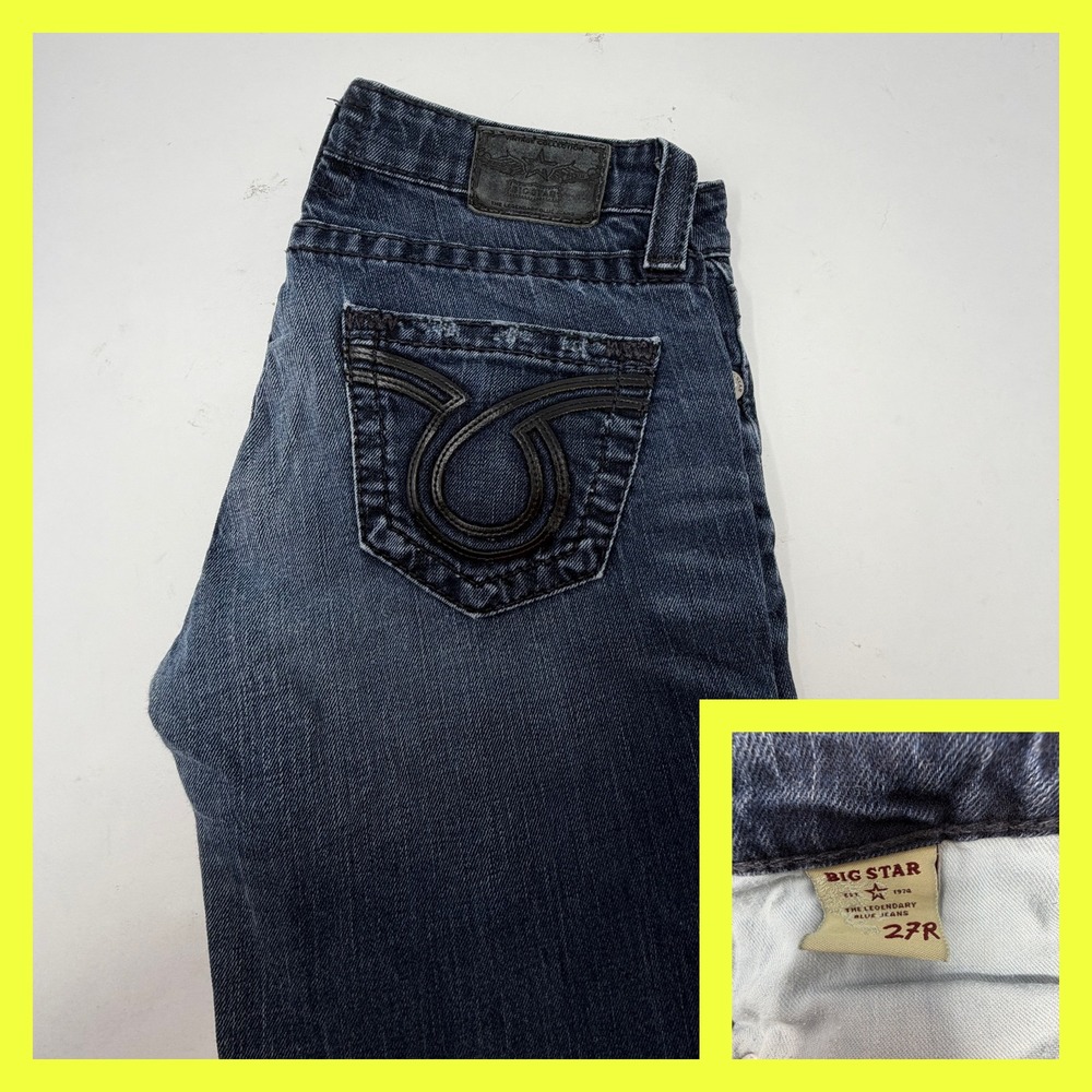 Big Star Vintage Collection 27R Jeans Embroidered Pocket Y2K Western Bootcut